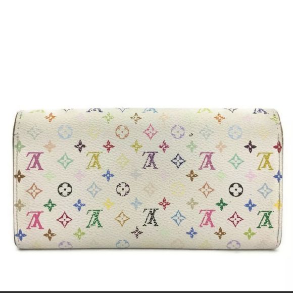 Louis Vuitton Monogram Multicolor Porte Feuille Sarah Long Bifold Wallet /R52177 - Picture 4 of 8